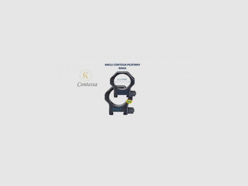 CONTESSA ANELLI PICATINNY RINGE 1 Zoll (25,4) H 12MM