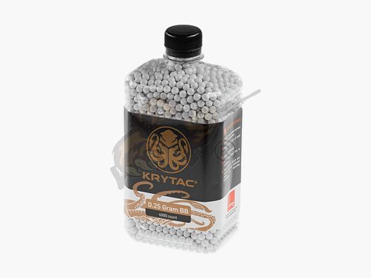 Krytac Airsoft BB`s 0.25g (4.000 Stück) diameter 5,95mm - weiß