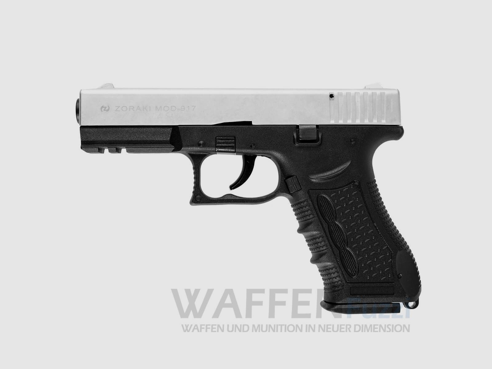 Zoraki 917 Matt-Chrom Pistola a Salve Calibro 9mm