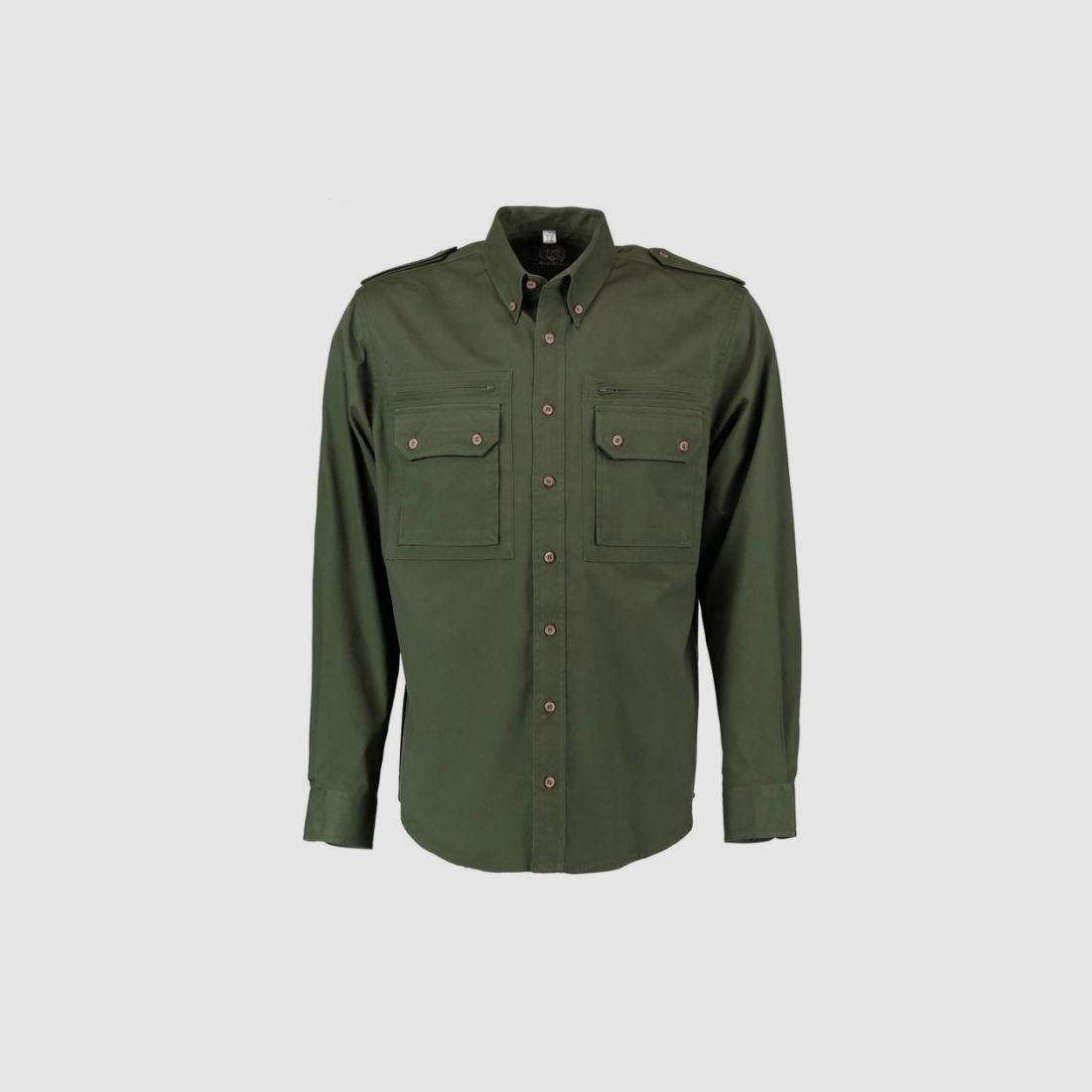 OS Trachten H-Shirt with Button-Down Collar and 2 Flap Pockets Long Sleeve, image 1 of 2