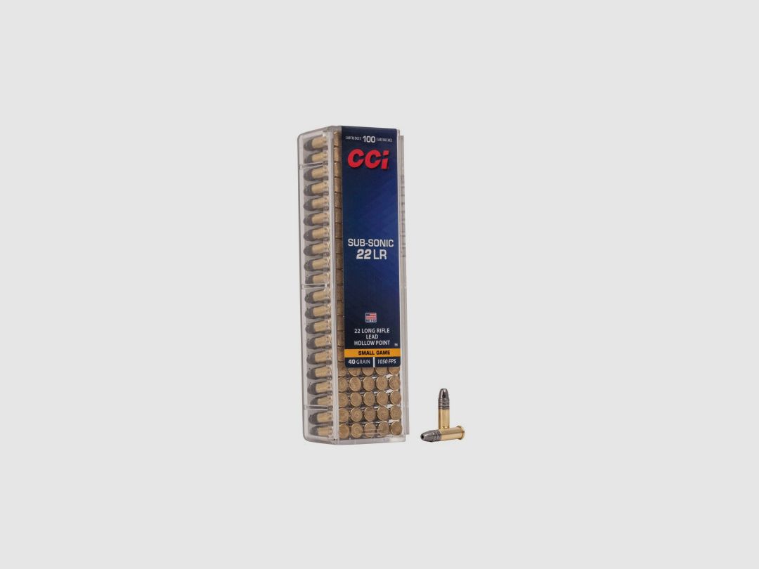 DOOS VAN 100 CCI SUBSONIC HP KAL.22LR 40GR PATRONEN