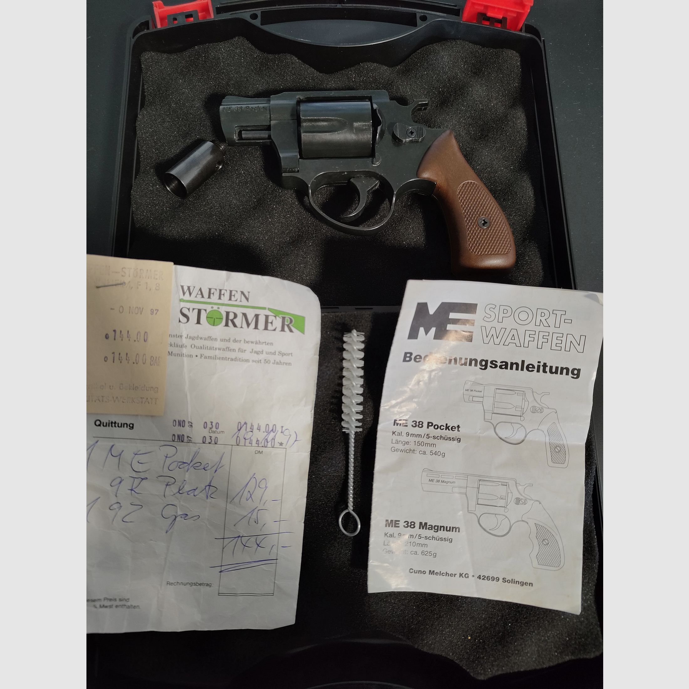 Melcher ME 38 Pocket Revolver 9 mm R.K. 1996 Schreckschuss 