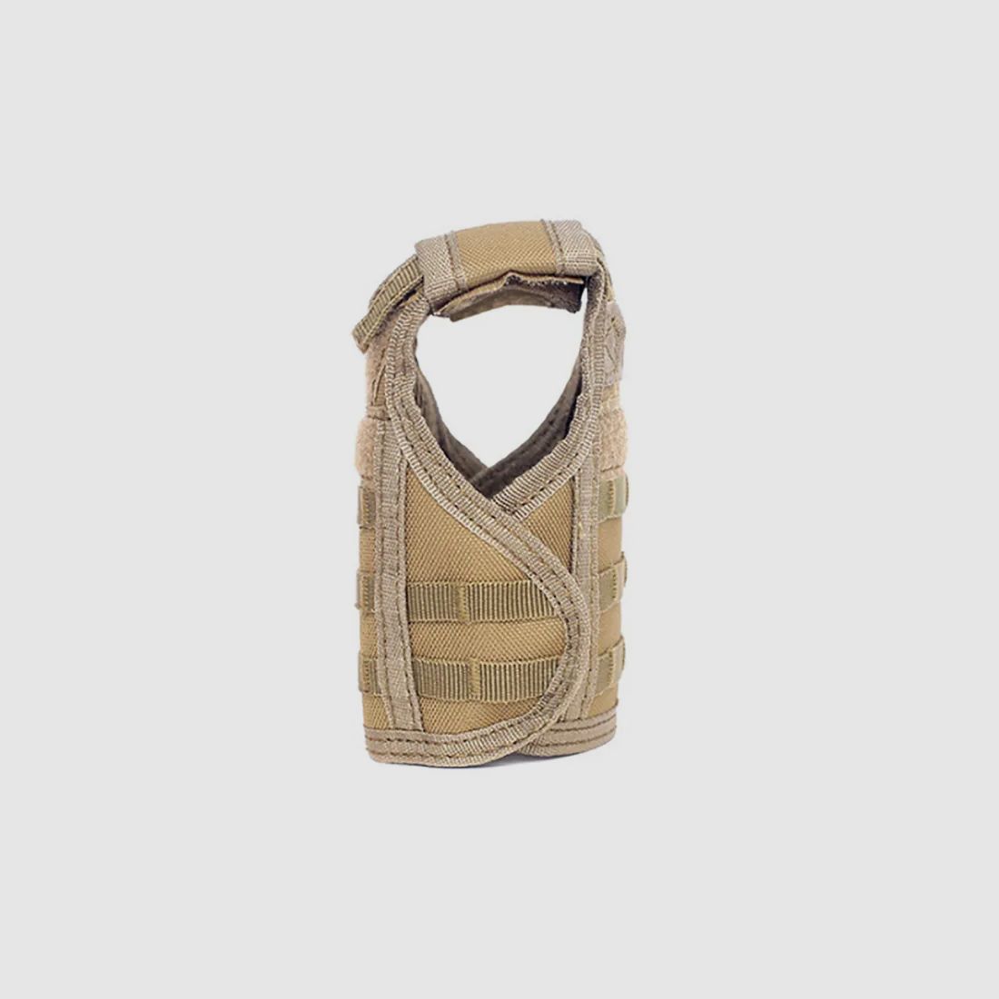 Mini protective vest for beer bottle / wine bottle / thermos bottle - sand
