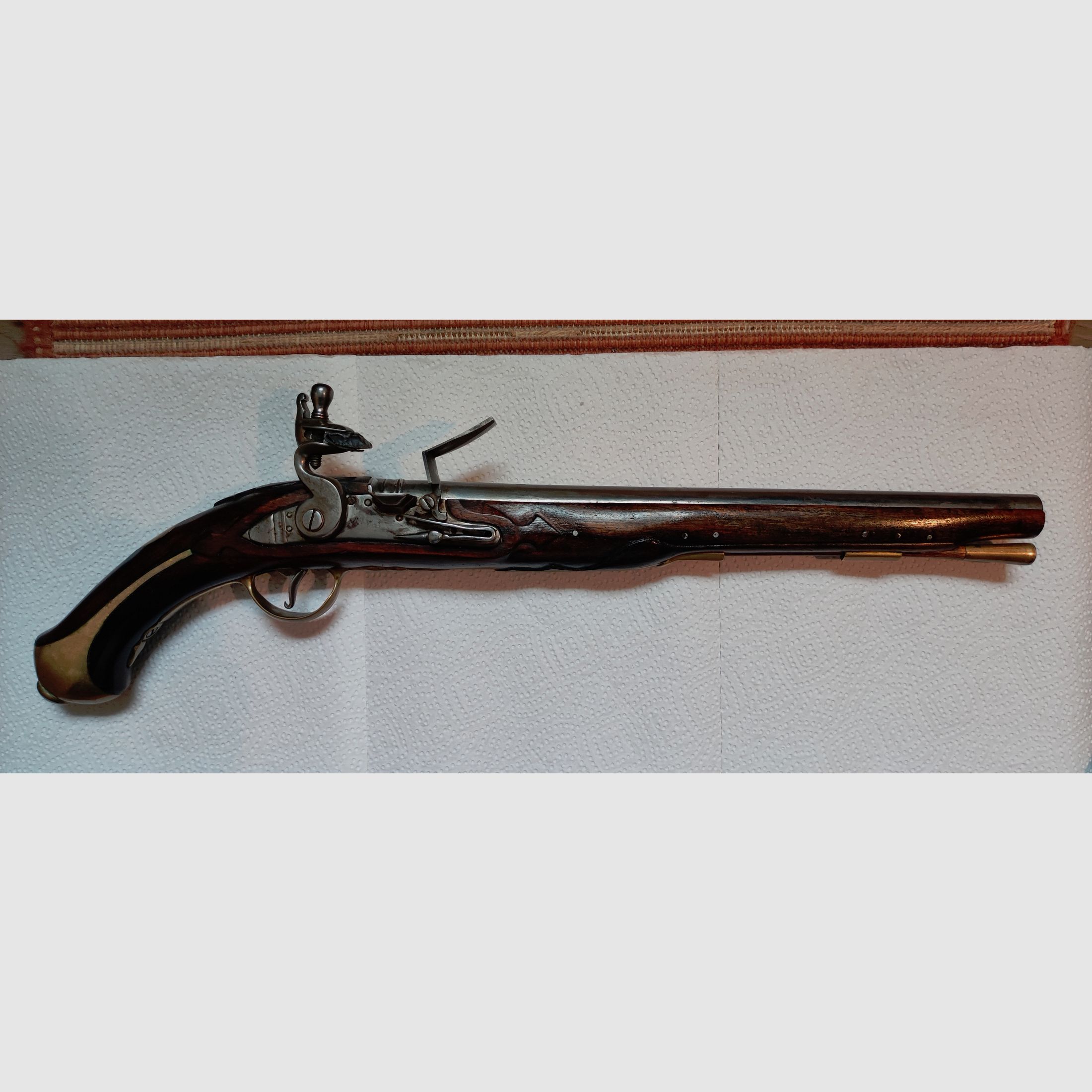 Indien, Preußische Reiter-Pistole 1731 mit Ladestock (Beschossen in DL) , Replik