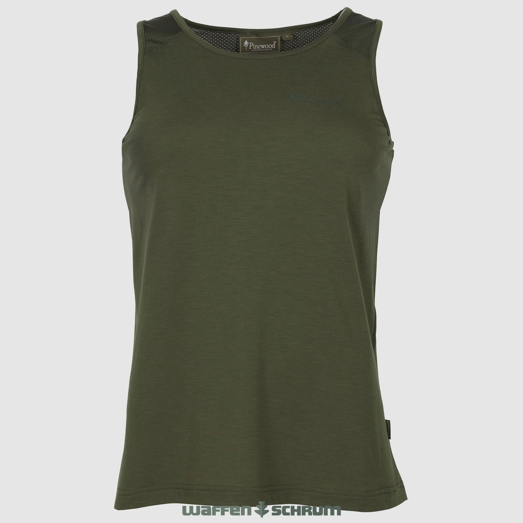 Top sin mangas de pino Finnveden con ventilación de aire color verde musgo