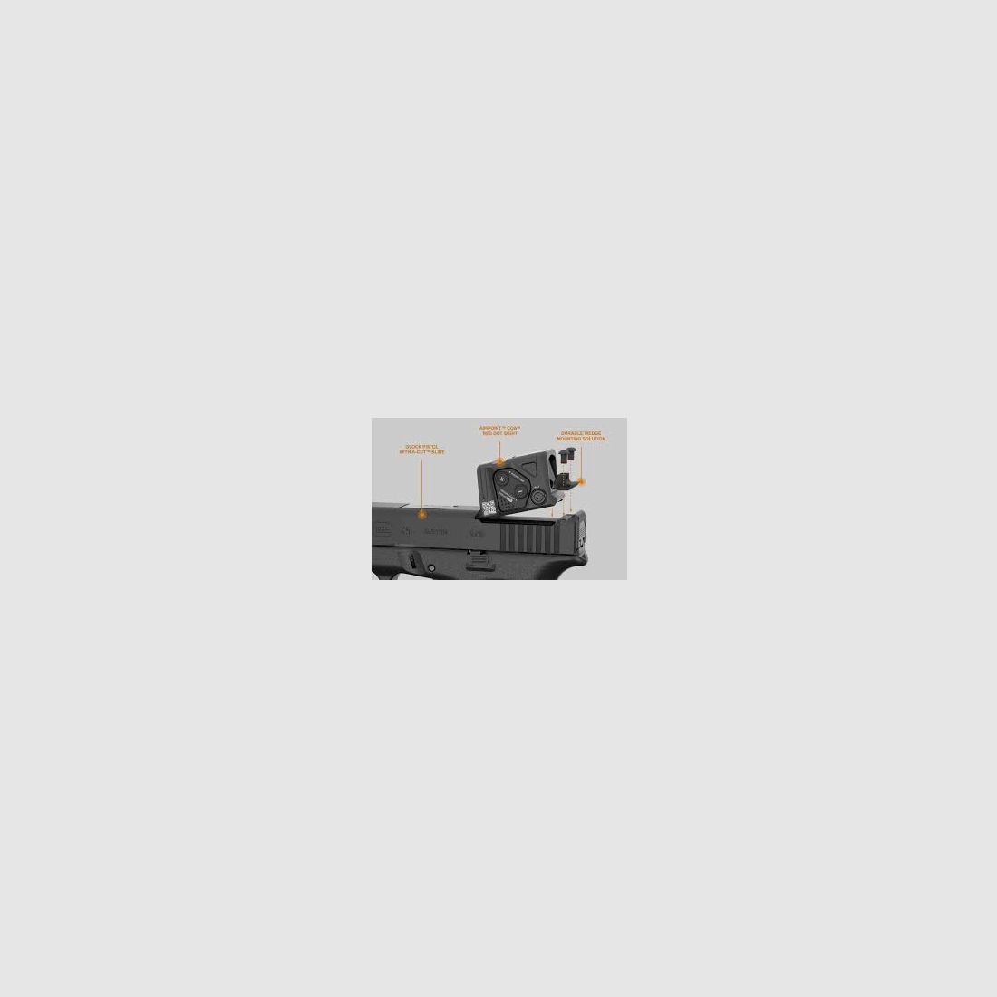 PISTOLA GLOCK 45 GEN6 OR FS 9X19 A-CUT + AIMPOINT COA, immagine 8 di 8