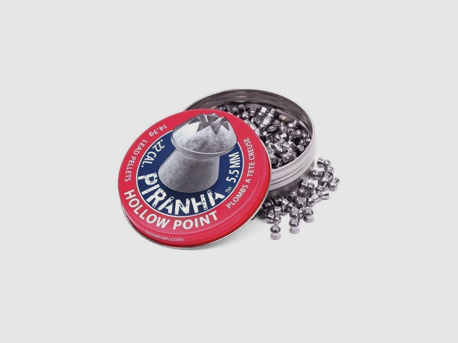 Crosman Diabolo Piranha Cal. 5,5mm, 400 Pièces Piranha Hollow Point