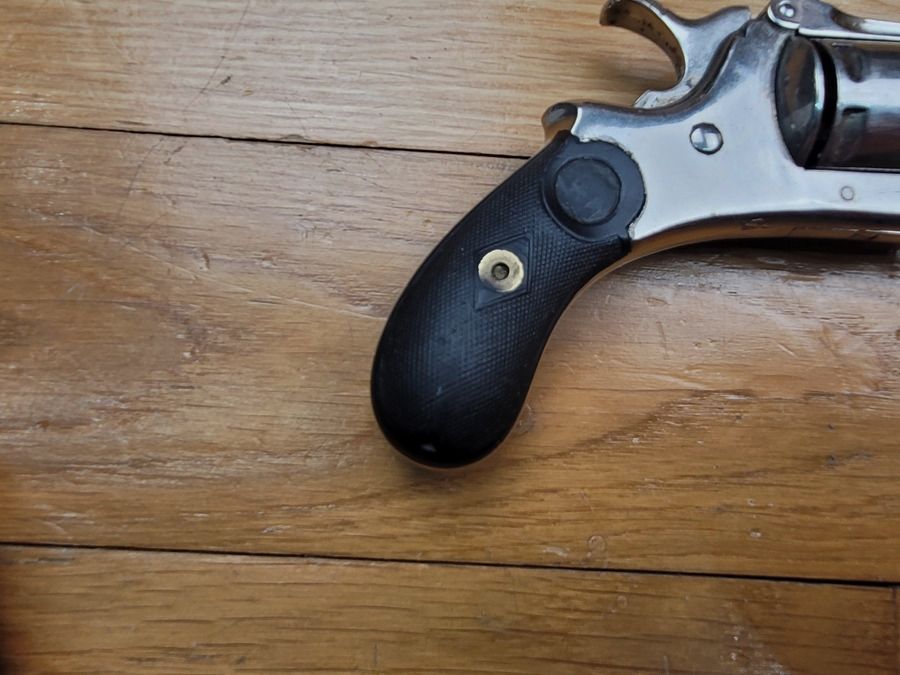 Raro revolver Claudin con sistema – Espulsione collettiva delle cartucce – 6 colpi – calibro .22LR (!) – Azione singola e doppia – Apertura verso l'alto – Pezzo rarissimo e non documentato in .22LR – Ottime condizioni, immagine 3 di 23