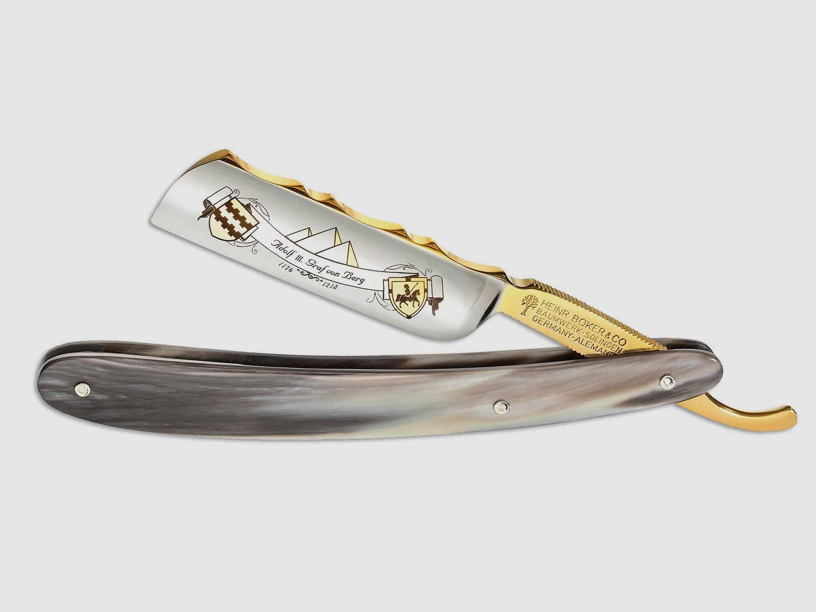 Böker Graf Adolf III. 6/8 Testa Francese Coltello da Collezione