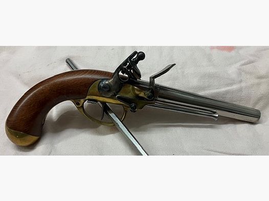 Charleville M 1777 flintlock pistol in caliber .69, unused condition