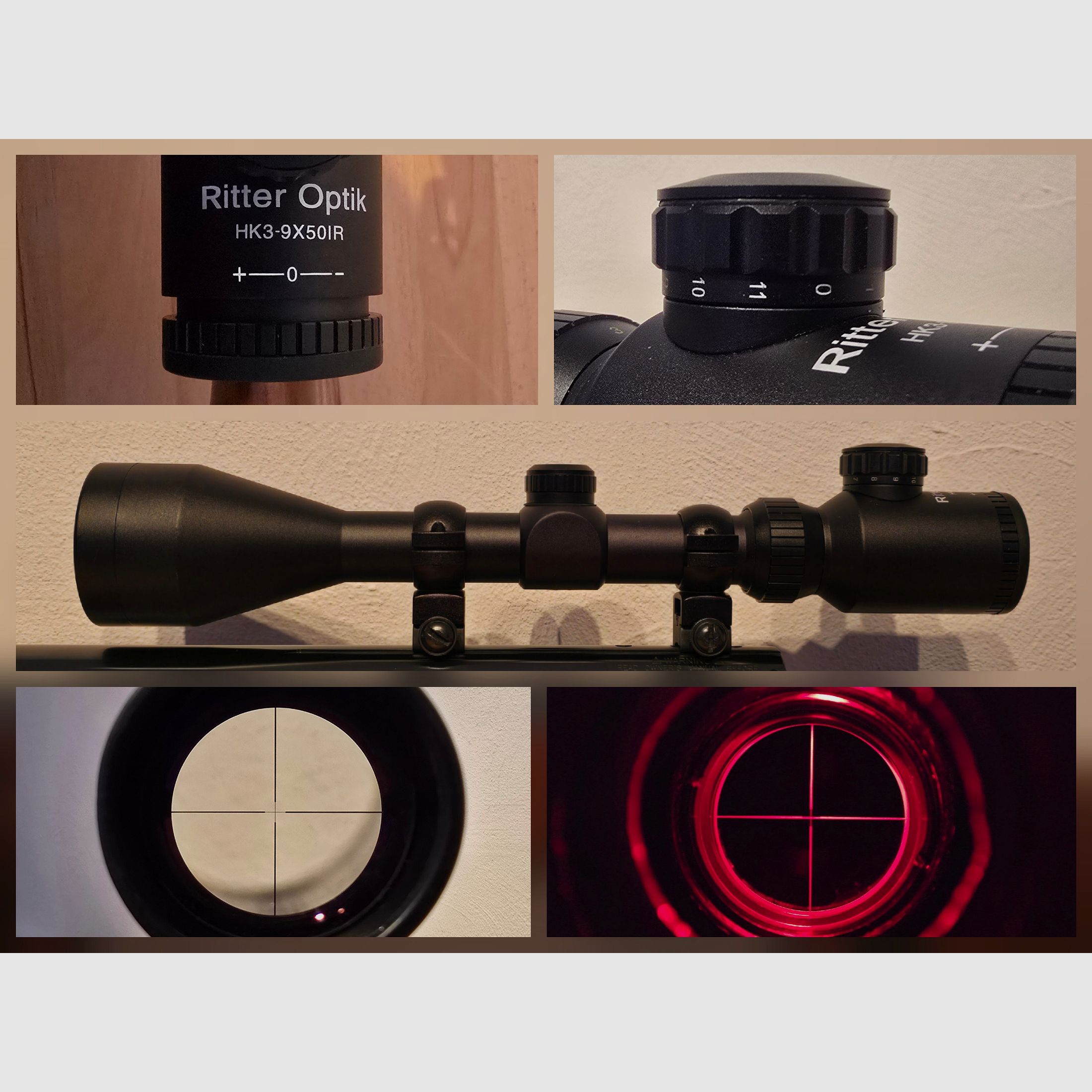 Zielfernrohr Ritter Optik HK3-9X50IR inkl. 11mm Montage
