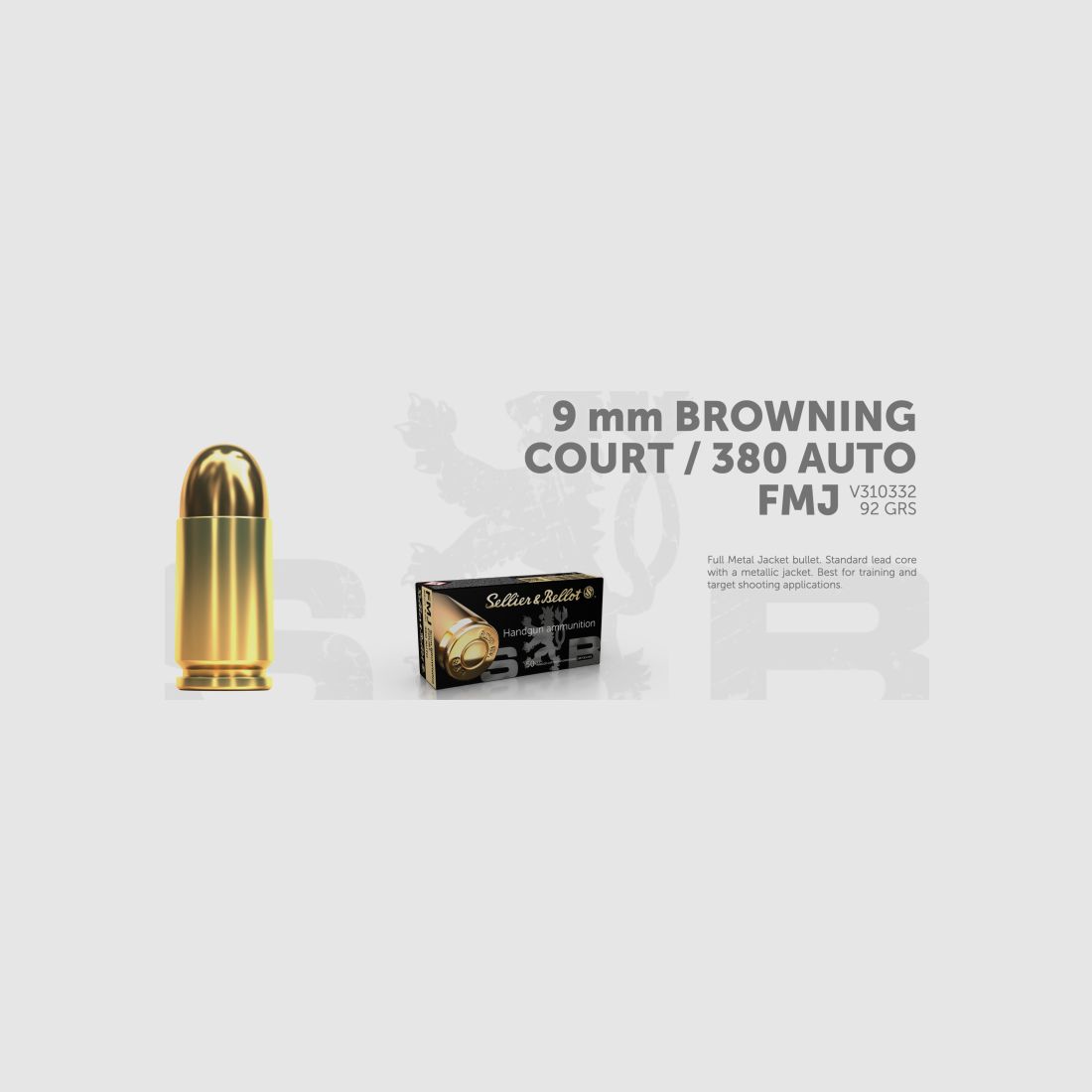 9MM BROWNING / 380 AUTO SELLIER & BELLOT (PUDEŁKO 50 PATRON), 92 GRS, 6 G