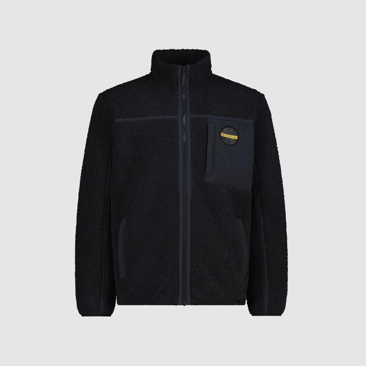 Giacca CMP in fleece highloft per uomo con pelliccia sintetica antracite