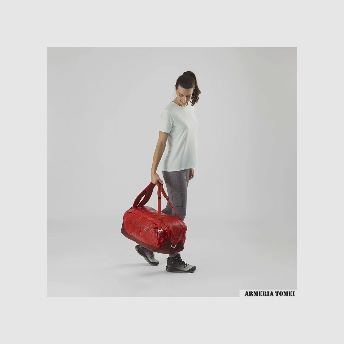 SALOMON – TORBA OUTLIFE DUFFEL 45 Goji Berry / Madder Brown, zdjęcie 3 z 5