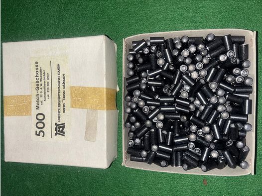 Mach projectiles, cal. 32/313, -100 gr. S&W coated with plastic.