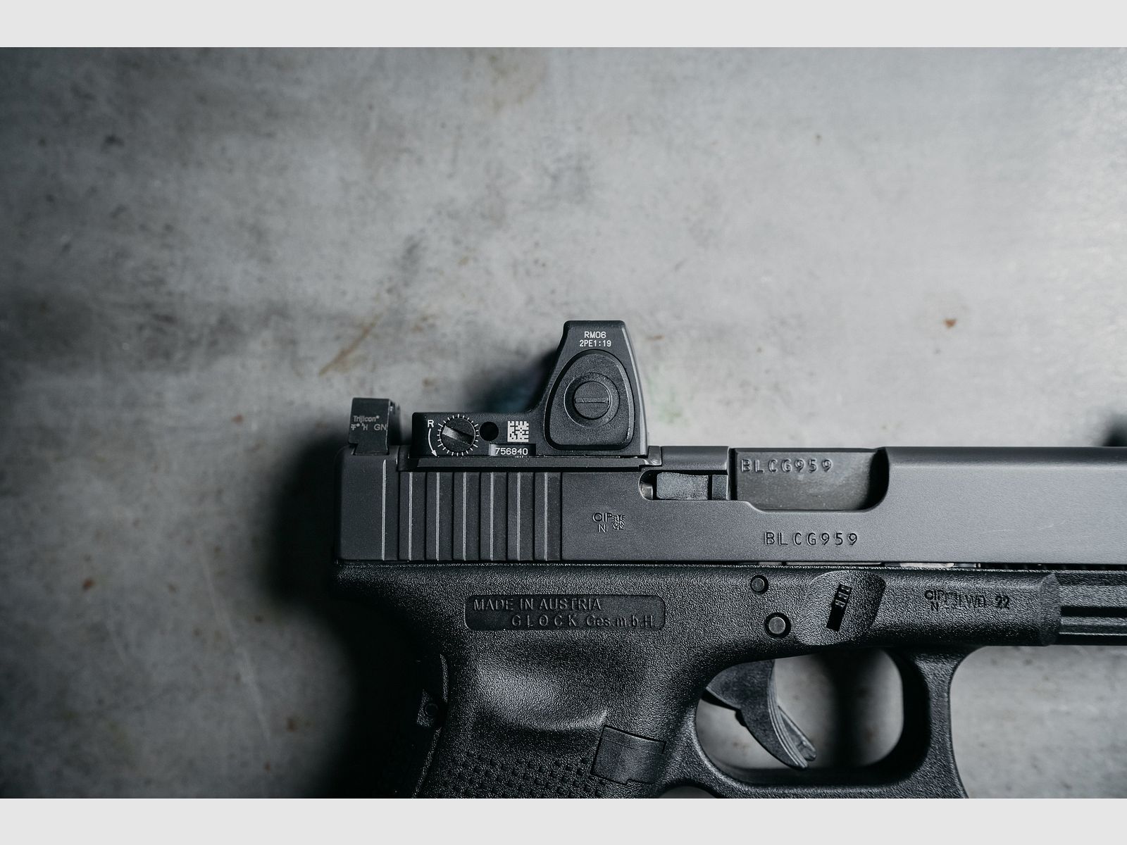 Vorwärtssteuerungsdesign Visierhalterung Trijicon RMR SRO Glock MOS, Bild 1 von 4