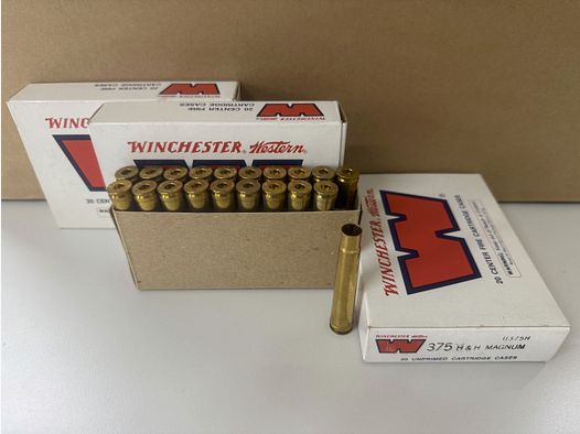 .375 H&H - 60 Neuwertige Hülsen aus einem Los in der Originalverpackung