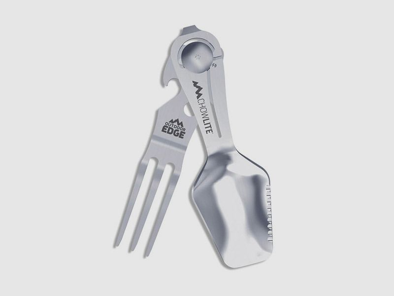 Campingbesteck Outdoor Edge Chowlite Edelstahl klappbar Gabel LĂ¶ffel FlaschenĂ¶ffner