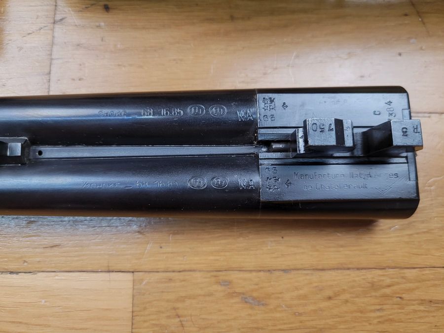 Gutes Gewehr MAC – Manufacture d’Armes de Châtellerault – ca. 1947 – Kal. 16/65 – gut funktionierend – sehr schöne Läufe – In TBE+, Bild 24 von 28