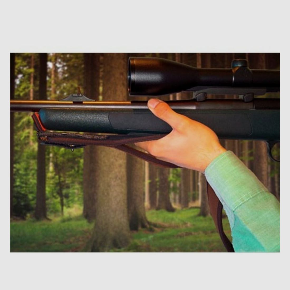 Rifle sling with stabilizing handle Niggeloh Pull Brown Neoprene, image 3 of 3