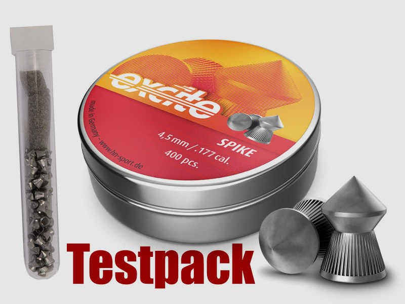 Testpack Spitzkopf Diabolos H&N Exite Spike Kaliber 4,5 mm 0,56 g geriffelt 40 StĂĽck