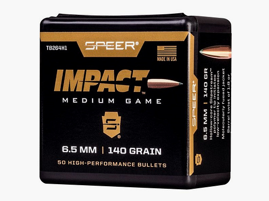 Proiettile Speer 6,5mm/.264 140GR Impact 50 pezzi