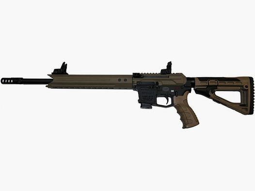 GWMH Selbstladebüchse GWMH SPC-SPORTER A4 17" (SWISS PISTOL CARBINE) FDE Kal.9x19 AR15 Glock Magazin