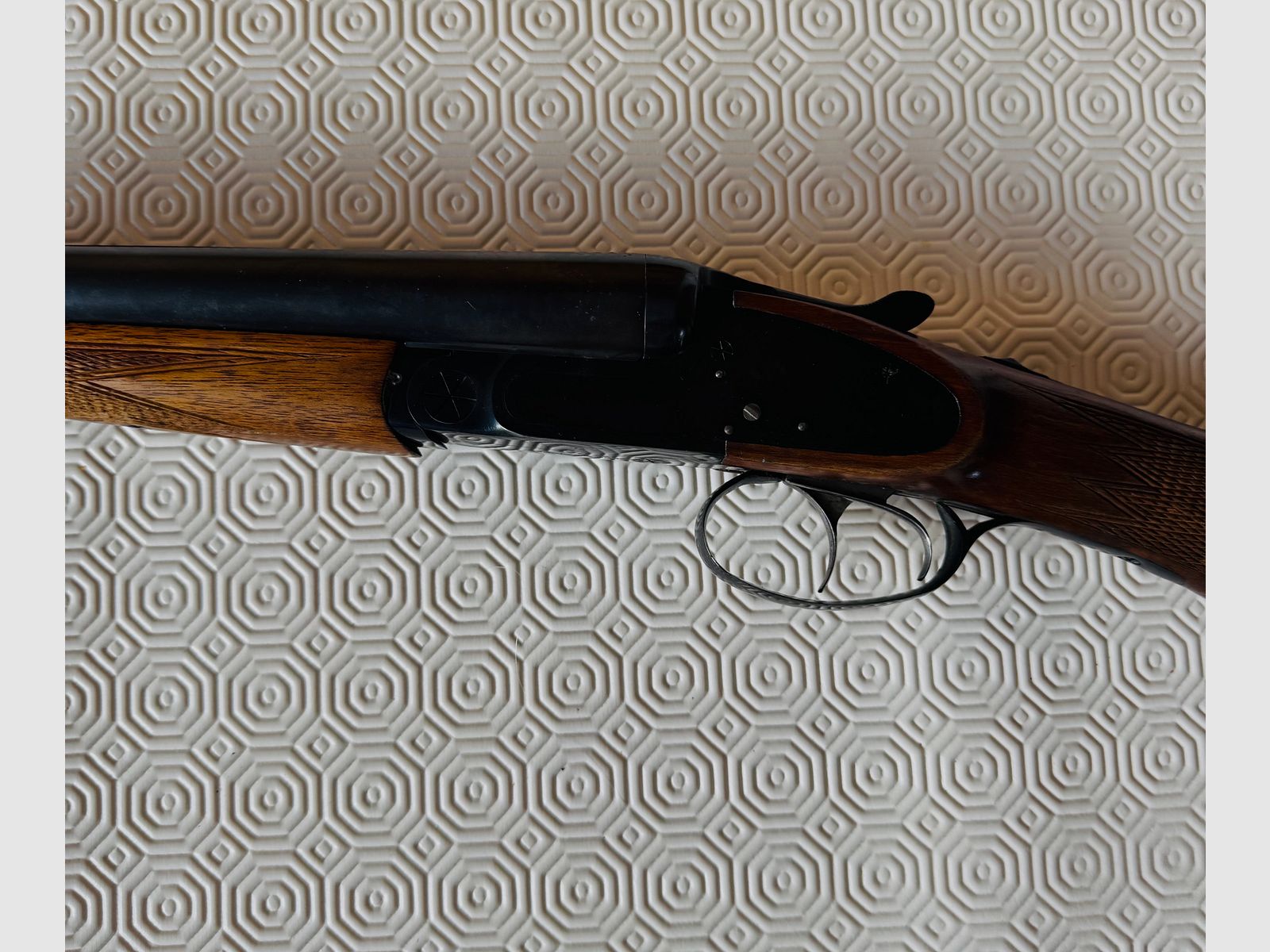 Podwójna strzelba Brünner – kaliber 12/70 – lekko używana (z śladami użytkowania)