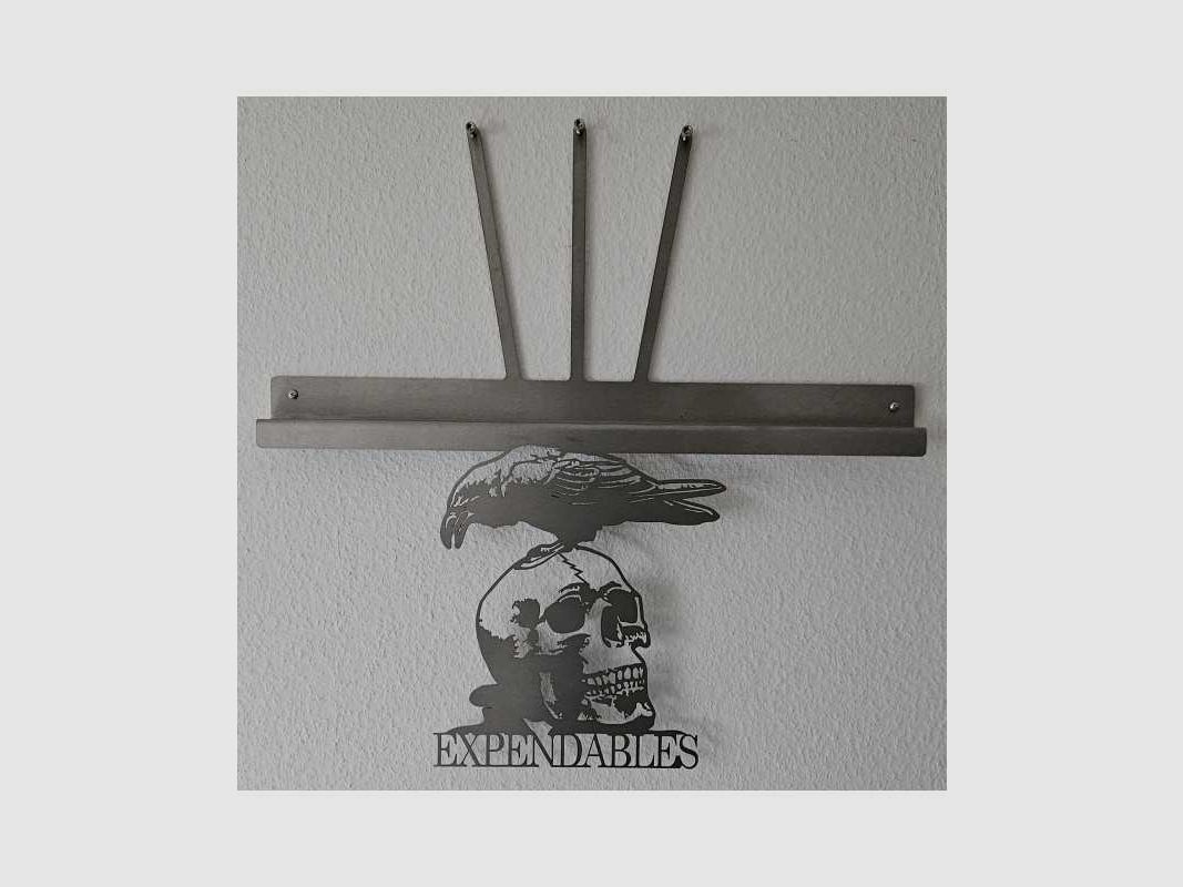 The Expendables Messer Designer Wandhalter Edelstahl 3D Effekt