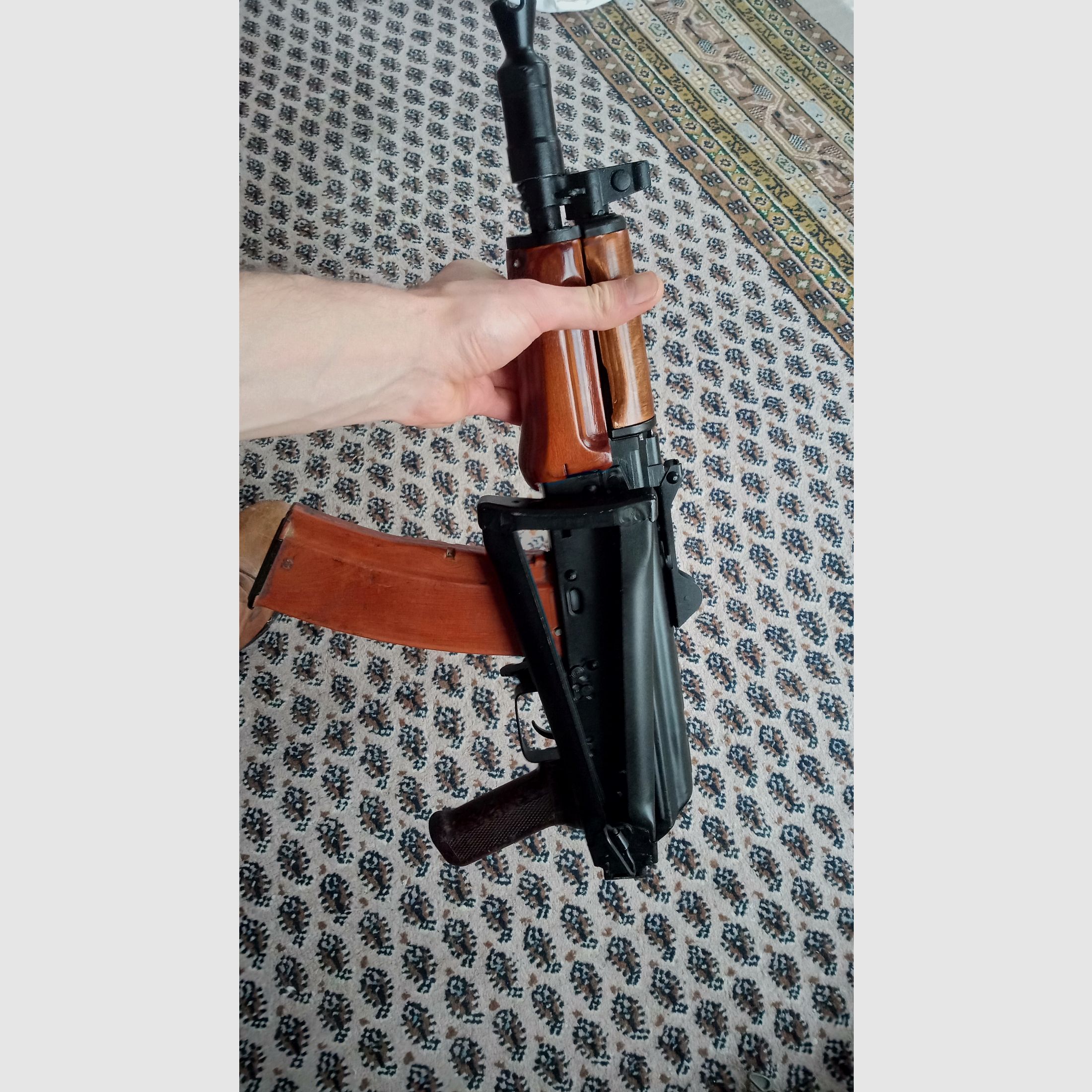 Full steel Co2 Yunker AKS-74u decoration from MWM Gillmann with real parts optionally with decoration plum // AKSU Krinkov / russian-guns-de / 4.5mm BB