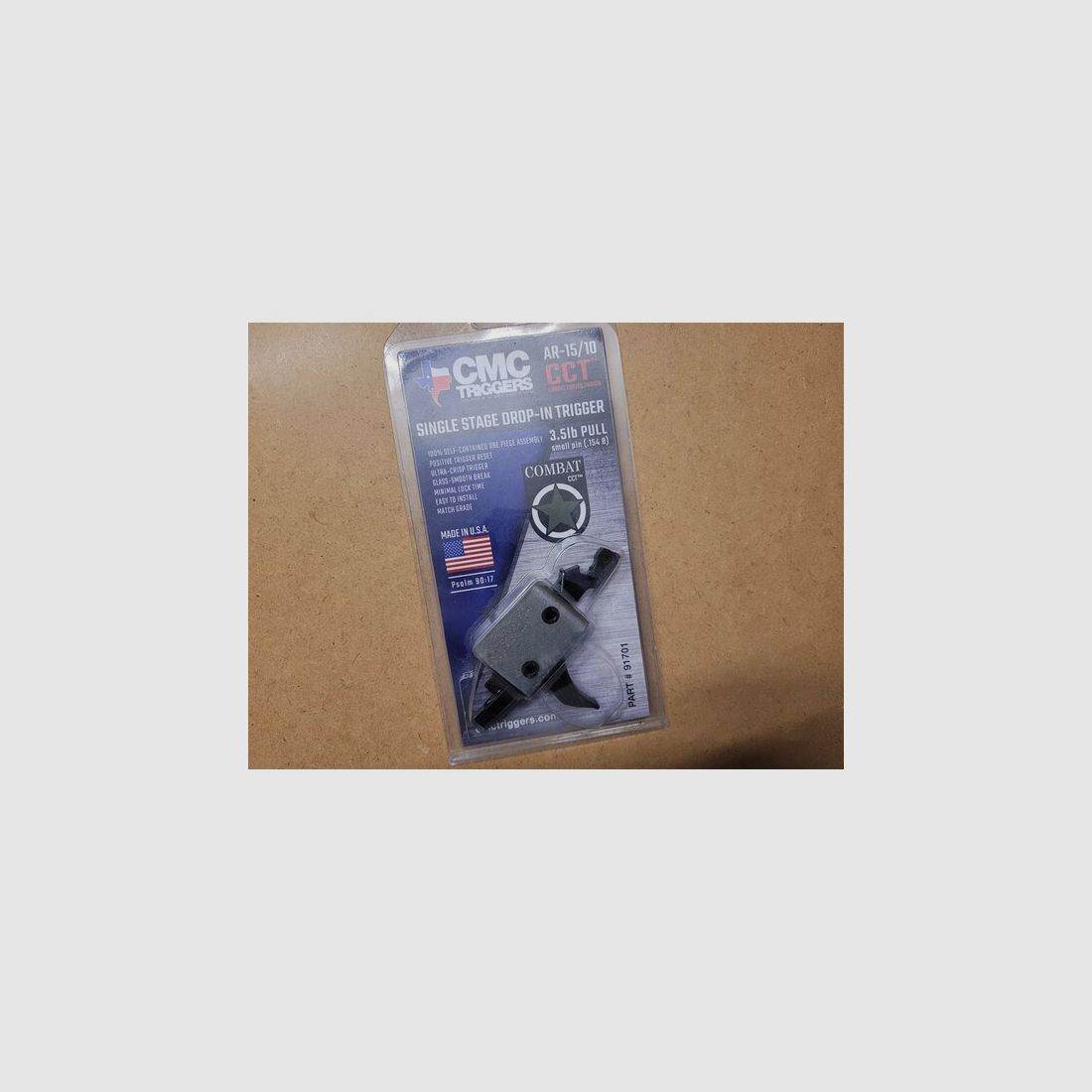 CMC Trigger AR15 / AR 10 Single Stage Trigger 3,5lbs (small pin)