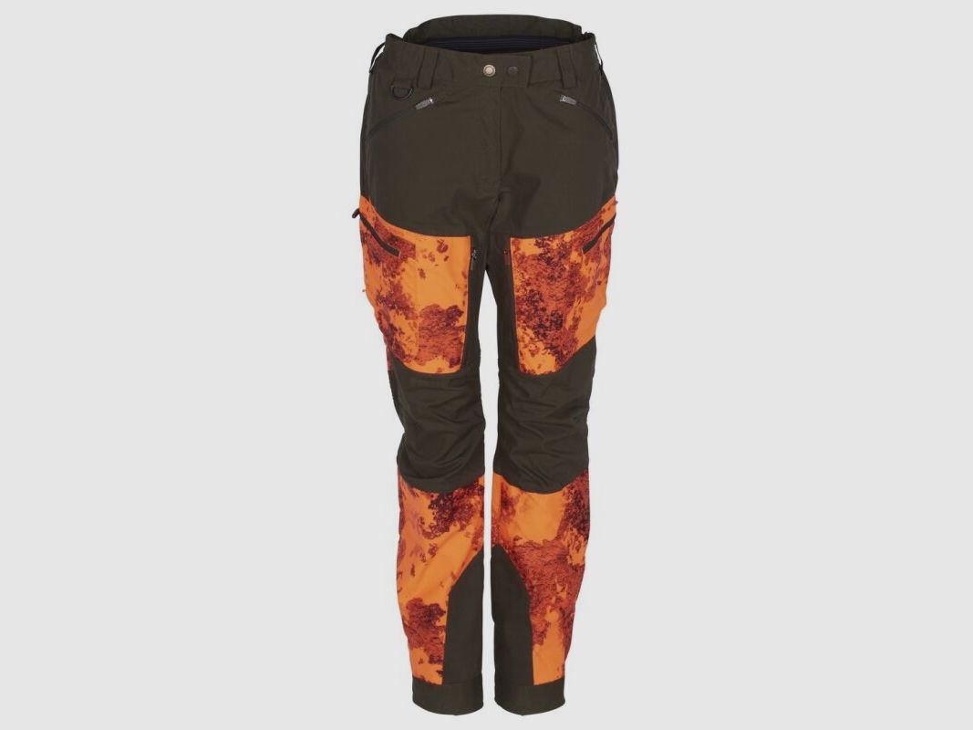 Pinewood Damen Hose Furudal Tracking Camou Strata Blaze/Mossgreen