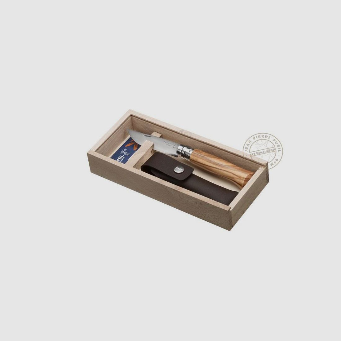 OPINEL Set - RVS Lemmet N°8 Olijfhouten Handvat, afbeelding 1 van 4