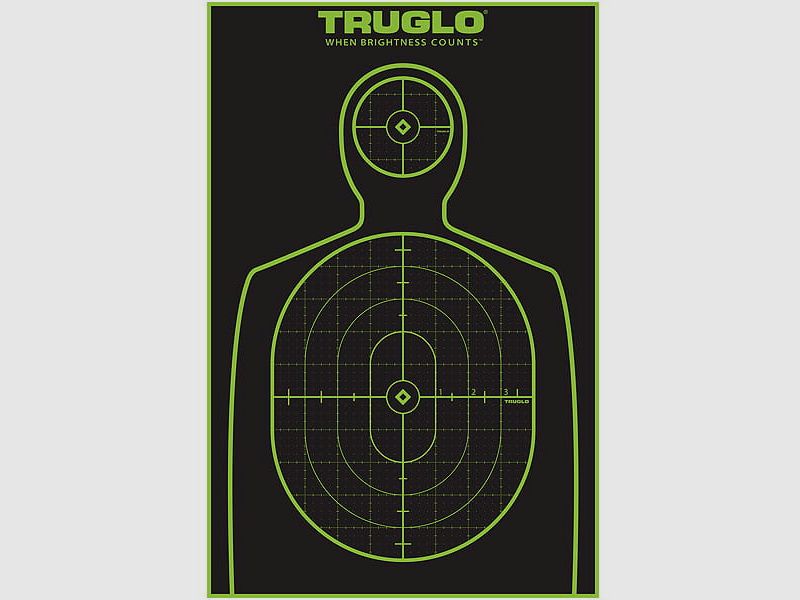 TRUGLO HANDGUN 12X18 50PK - schietschijven