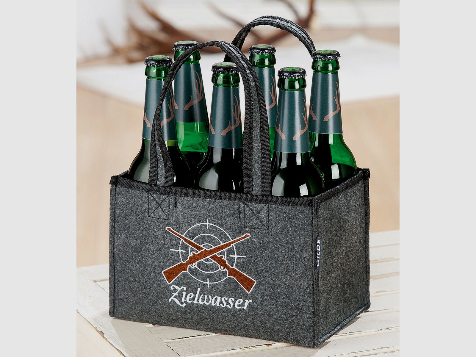 Flaschentasche Zielwasser f. 6 Bierflaschen (0,5l)