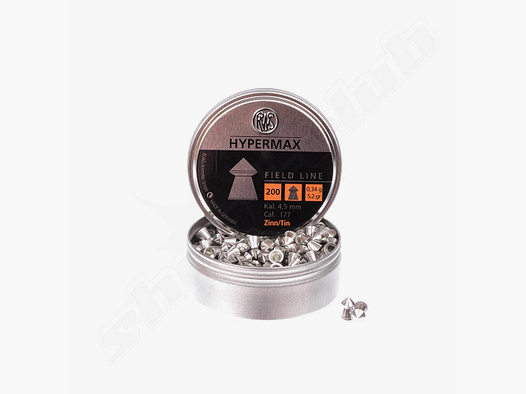 RWS Hypermax Field 0,34g 200St 4,5mmDiabolo