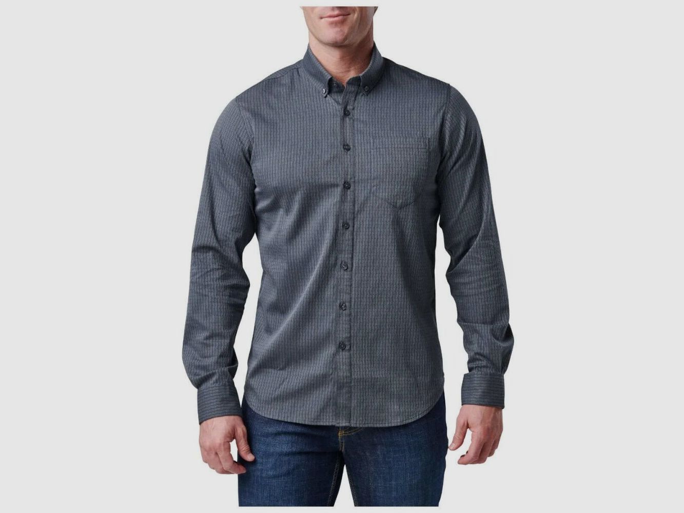 5.11 Tactical Alpha Flex Shirt Long Sleeve Turbulence Grey Dby 2XL
