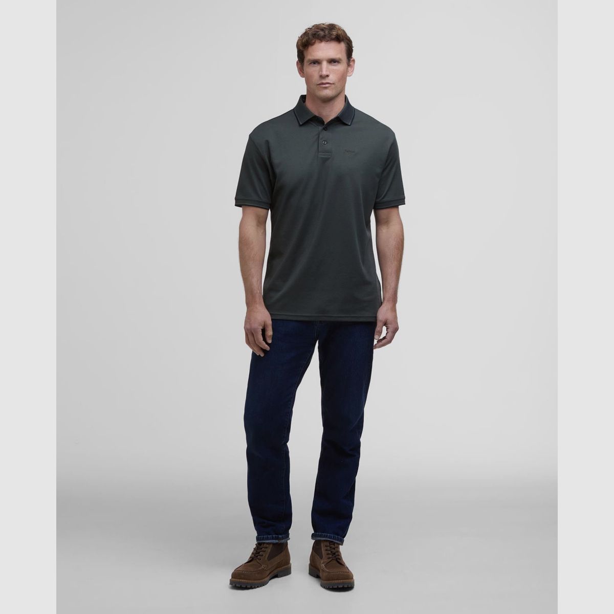 BARBOUR Poloshirt Heydon Short-Sleeved Olive