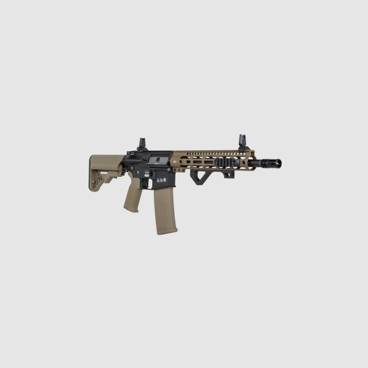 SA M4 Carbine M-LOK (SA-P20 PRIME™ Aster II ETU BLDC™) Rifle Airsoft Libre a partir de 18 - Negro/Tan -F-