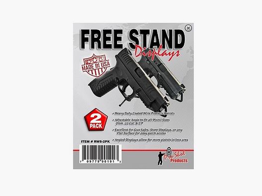 2 Handgun Rack Free Stand