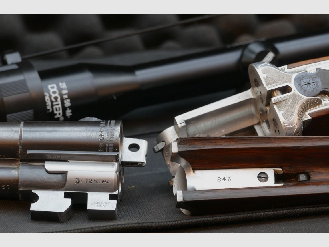 Krieghoff Super Dural Bohrung mit Keppeler Einstecklauf in .22Hornet VVV (7x57R, 16/70 und 16/70)