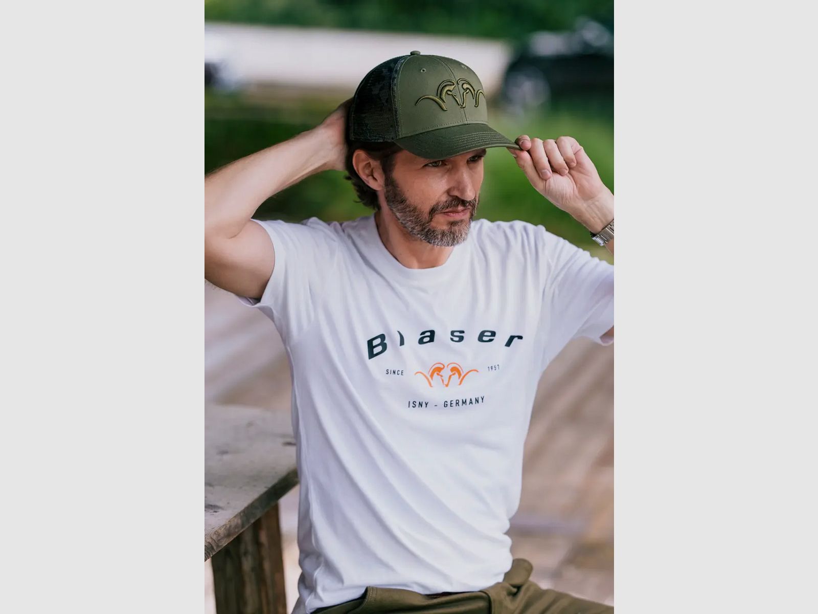 Blaser T-Shirt T 24 mit Argali-Logo (Weiß)