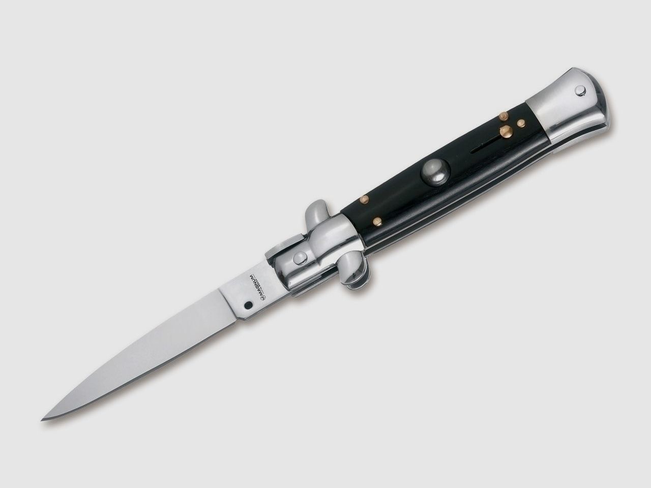 Coltello a molla Sicilian Needle in legno scuro classico Stiletto