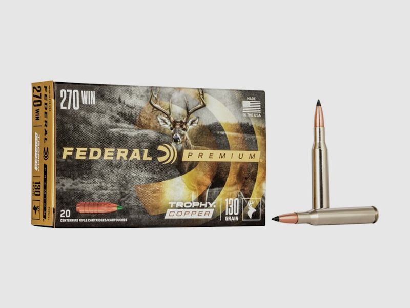 Federal Premium Trophy Copper .270 Win. 130GR 20 cartouches