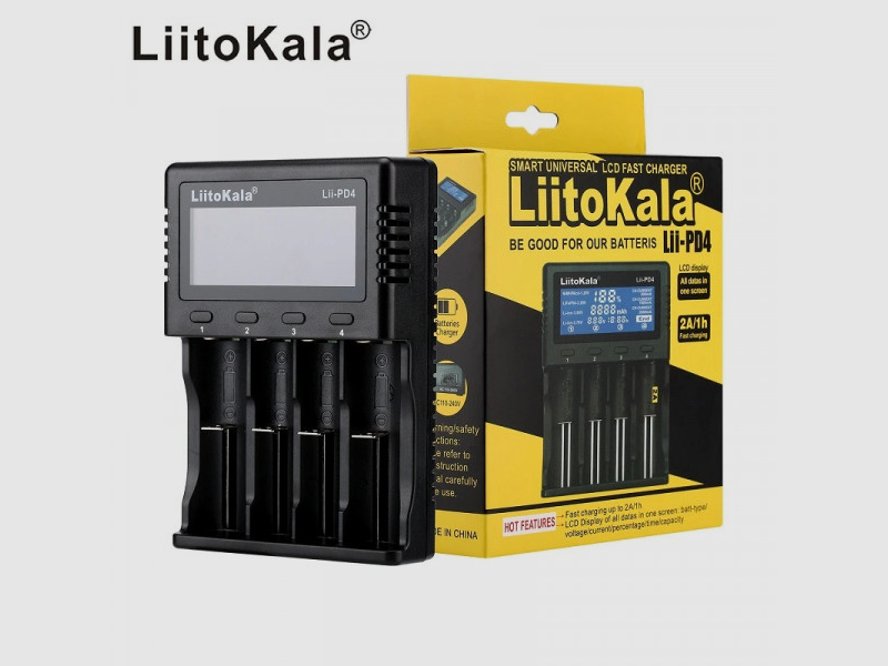 LIITOKALA LII-PD4 - LADEGERÄT FÜR CR123, 18650 U.W.