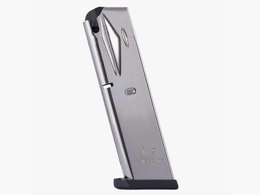 BERETTA 92FS, 92G, 92X, M9 10 colpi caricatore nichelato 9mm