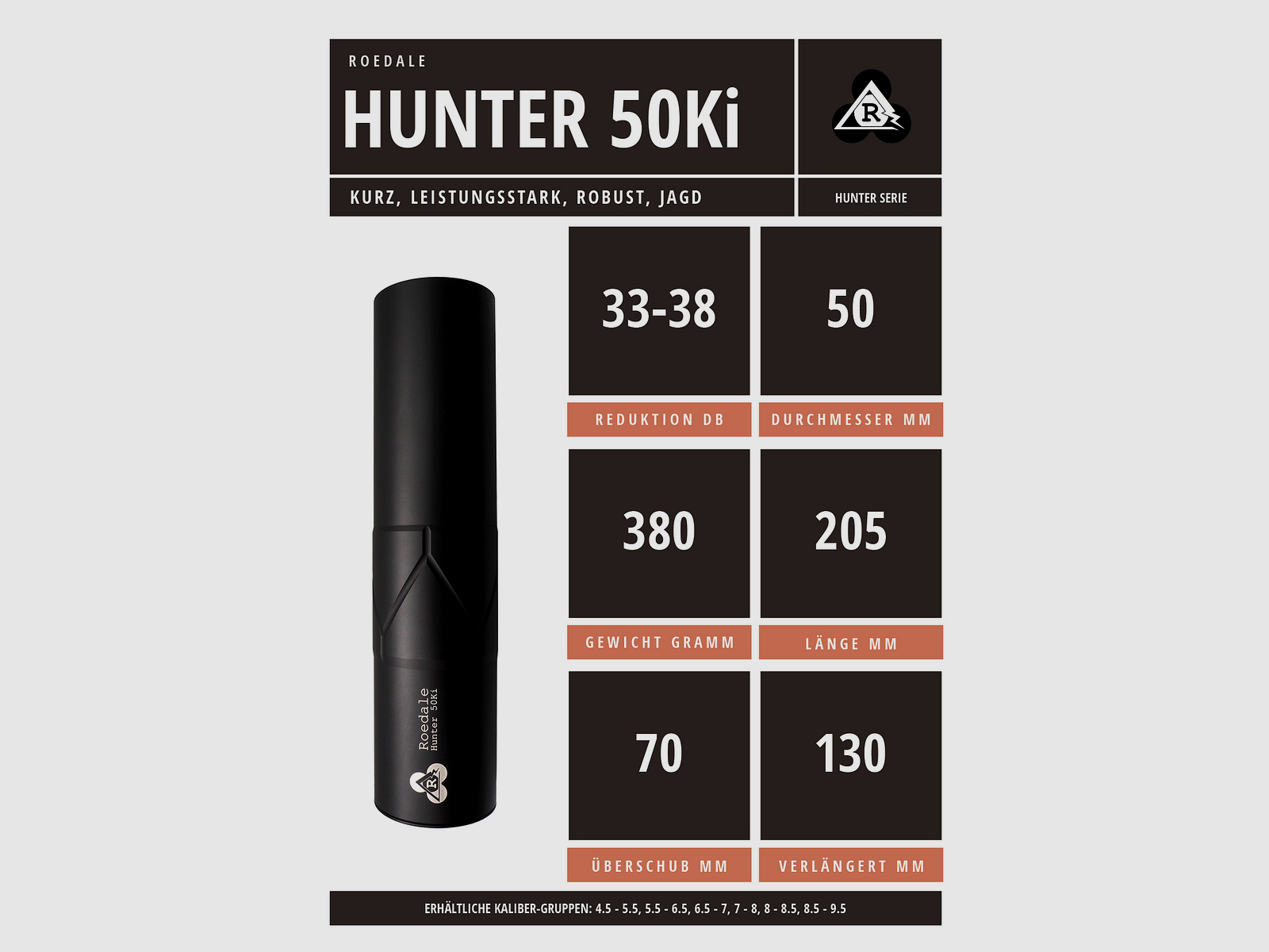 Silencieux Roedale Hunter 50K+