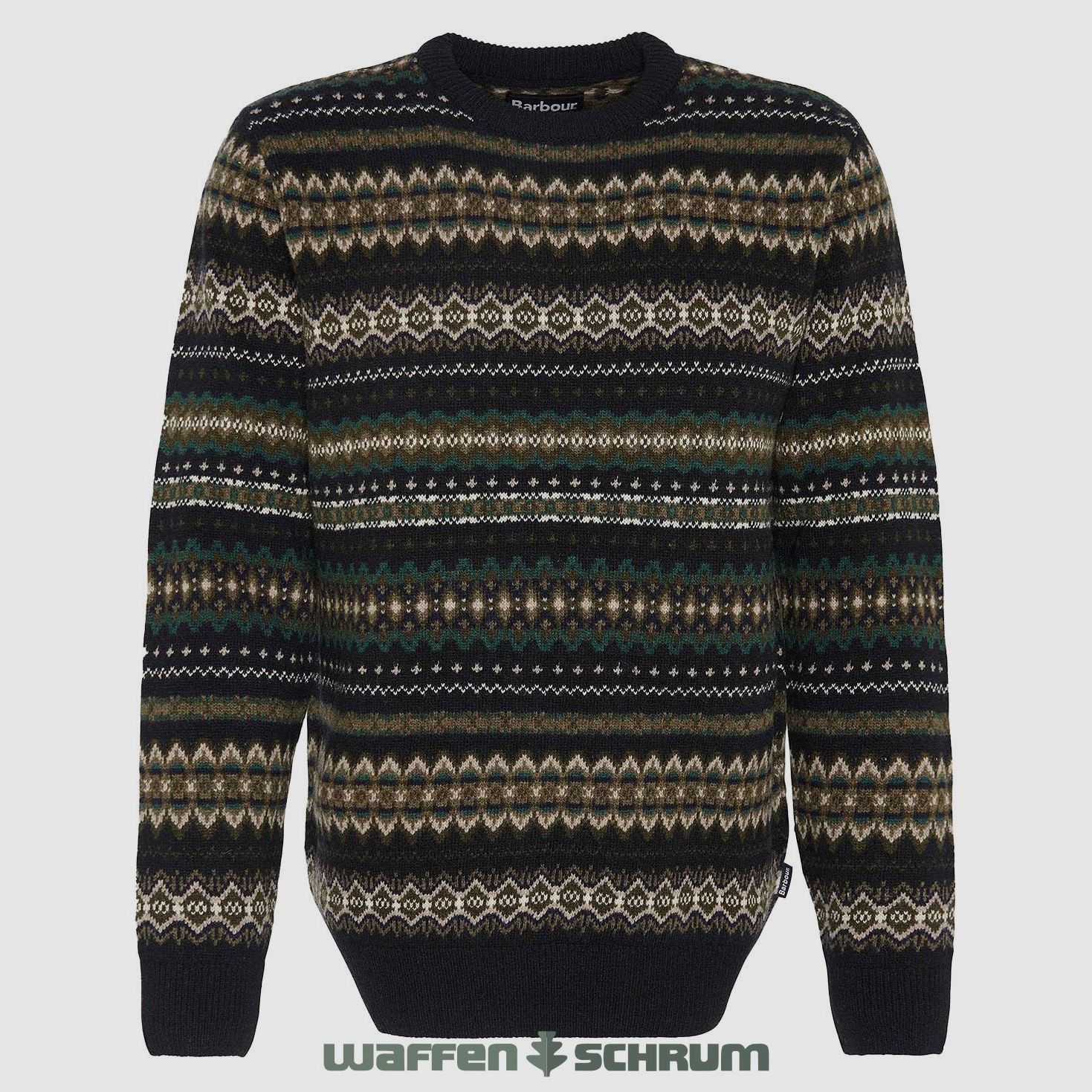 Barbour Pullover Case Fair Crew Black marl