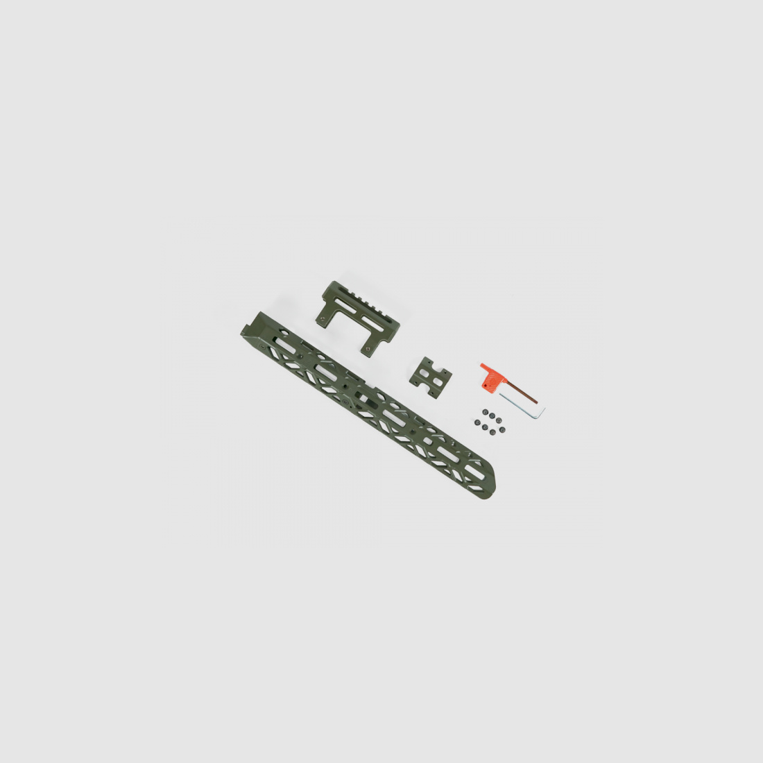 KPYK Langer AK M-LOK Handschutz mit kurzem Gasrohrcover CRC 1U004A OD Green