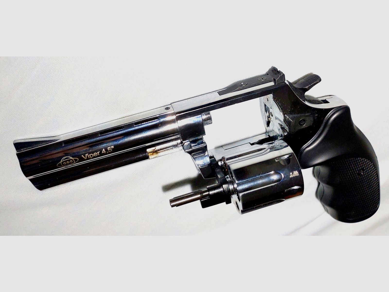Ekol Viper 4,5 Zoll Schreckschuss Revolver Chrom 9 mm R.K. (PTB 1003) wie neu!